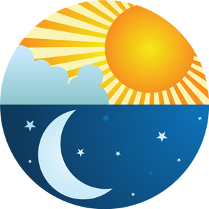 Circle Day and Night 24 hours icon