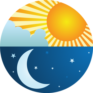 Circle Day and Night 24 hours icon